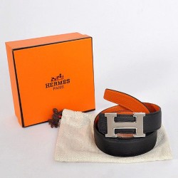 Hermes Nero importato H Belt HR1005B Argento Hermes Nero importato H Belt HR1005B Argento