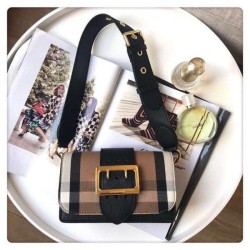 Hampshire Borsa a tracolla a quadri vintage A24581 Nera