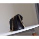 Replica Borsa Lola in pelle di agnello trapuntata a quadri nera Replica Borsa Lola in pelle di agnello trapuntata a quadri nera