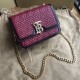Replica Borsa TB piccola in pelle di agnello con monogramma trapuntato rossa Replica Borsa TB piccola in pelle di agnello con monogramma trapuntato rossa