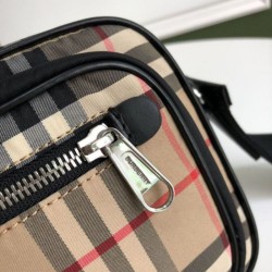 Borsa a tracolla a quadri vintage marrone