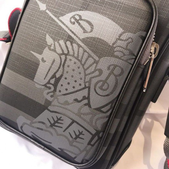 Replica Borsa a tracolla Small London Check nera Replica Borsa a tracolla Small London Check nera