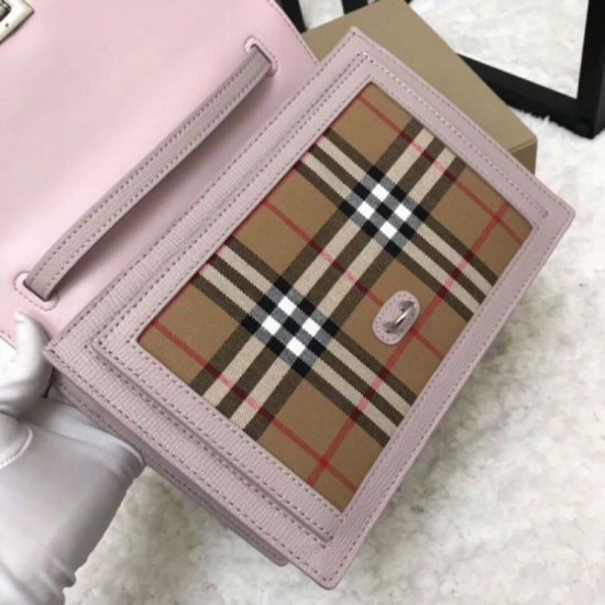 Replica Borsa a tracolla con motivo Vintage check rosa Replica Borsa a tracolla con motivo Vintage check rosa