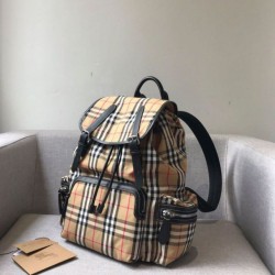 Zaino Medium Men con motivo Vintage check e banda con icona