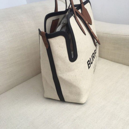 Replica Borsa Horseferry tote in tela stampa logo Caffè Replica Borsa Horseferry tote in tela stampa logo Caffè