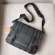 Replica Borsa a tracolla da uomo London Check nera