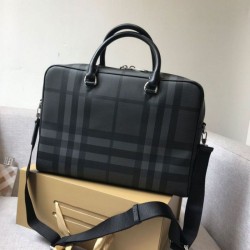Borsa a tracolla Check Uomo grigia