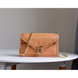 Borsa Lola in pelle di agnello trapuntata a quadri arancione
