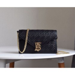 Borsa Lola in pelle di agnello trapuntata a quadri nera