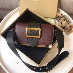 Hampshire Borsa a tracolla a quadri vintage A24581 Bordeaux