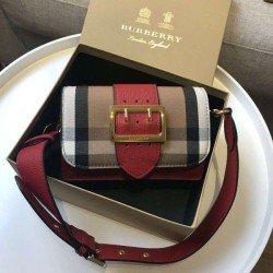 Hampshire Borsa a tracolla a quadri vintage A24581 Rossa