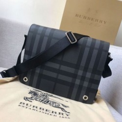 London Check Borsa a tracolla da uomo blu