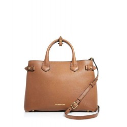 Medium Banner House Check Tote Coffee