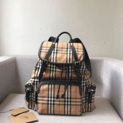 Zaino Medium Men con motivo Vintage check e banda con icona
