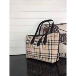 Haymarket Check Reversible Tote Borse Nero