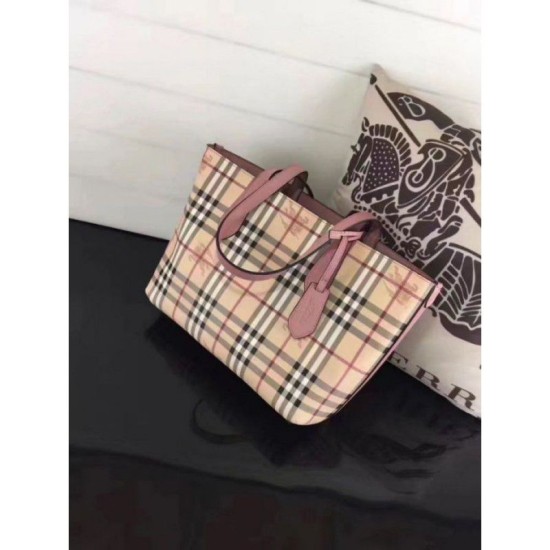 Replica Haymarket Check Reversible Tote Borse Rosa Replica Haymarket Check Reversible Tote Borse Rosa