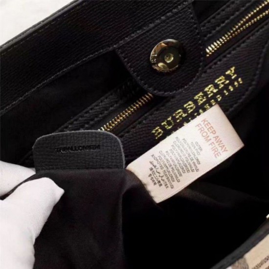 Replica Haymarket Check Tote Borse 55088 Nero
