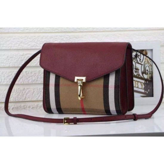Replica Macken House Check Crossbody Borse Marrone Replica Macken House Check Crossbody Borse Marrone