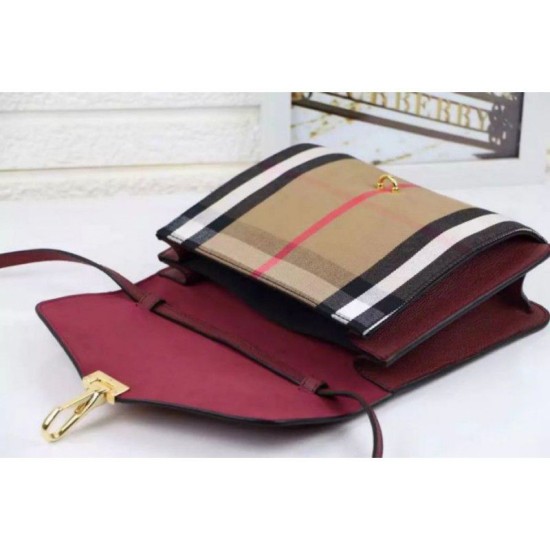 Replica Macken House Check Crossbody Borse Marrone Replica Macken House Check Crossbody Borse Marrone