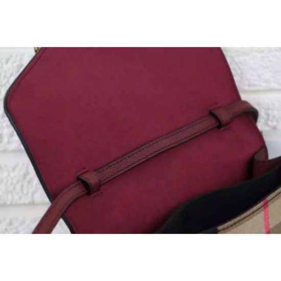 Replica Macken House Check Crossbody Borse Marrone Replica Macken House Check Crossbody Borse Marrone