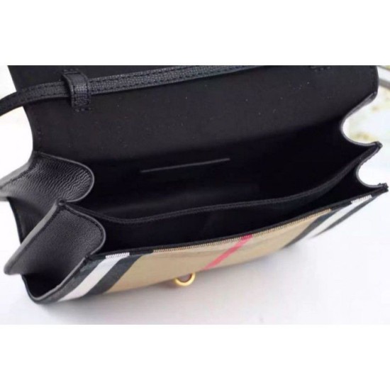 Replica Macken House Check Crossbody Borse Nero Replica Macken House Check Crossbody Borse Nero