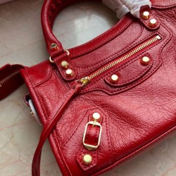 Balenciaga 295S Classic Mini City Gold Red