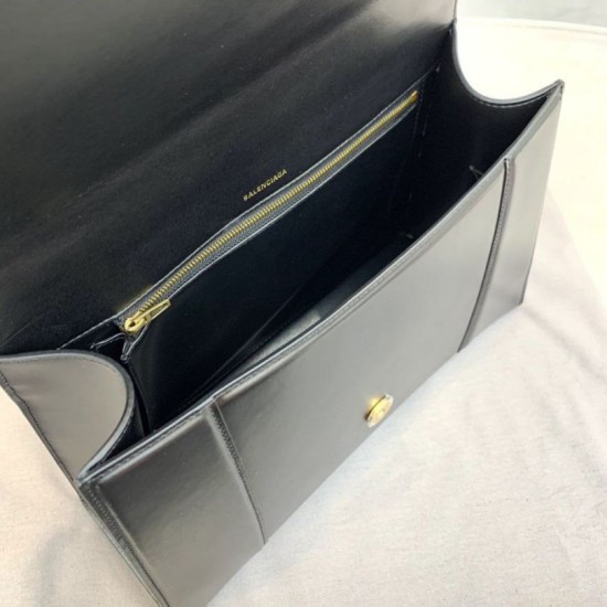 Replica Borsa a tracolla media Clessidra Balenciaga nera Replica Borsa a tracolla media Clessidra Balenciaga nera
