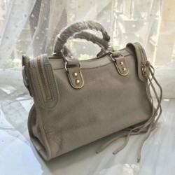 Borsa agnello City Edge classica metallizzata Balenciaga