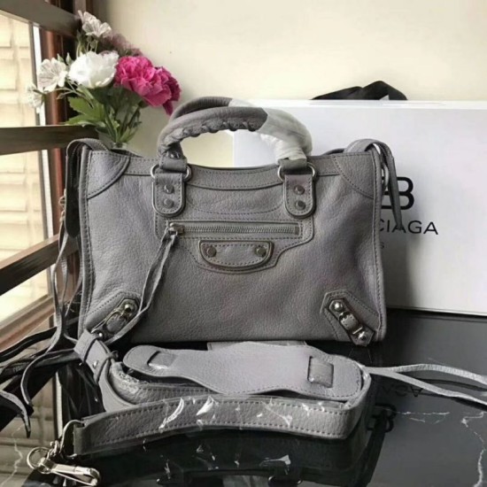 Replica Borsa Balenciaga Classic Metallic Edge City agnello grigia Replica Borsa Balenciaga Classic Metallic Edge City agnello grigia