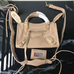 Borsa Balenciaga Classic Metallic Edge City agnello Albicocca