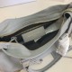 Replica Borsa da città Balenciaga Classic con bordo metallizzato azzurro Replica Borsa da città Balenciaga Classic con bordo metallizzato azzurro