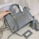 Replica Borsa da città Balenciaga Classic con bordo metallizzato azzurro Replica Borsa da città Balenciaga Classic con bordo metallizzato azzurro