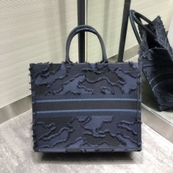 Christian Dior Oversize Book Shopping Borse Blu scuro