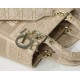 Replica Borsa a spalla ricamata Christian Dior Medium Lady D-Lite albicocca