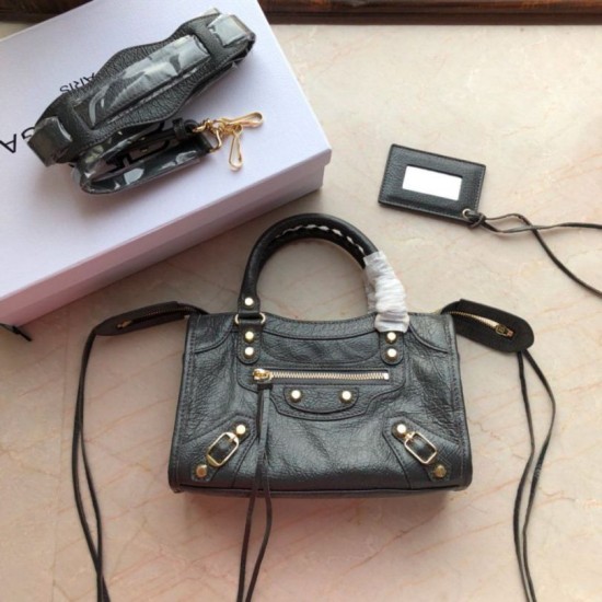 Replica Balenciaga 295S Classic Mini City Gold Verde scuro Replica Balenciaga 295S Classic Mini City Gold Verde scuro