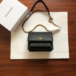 Borsa a catena Sharp Balenciaga Nera