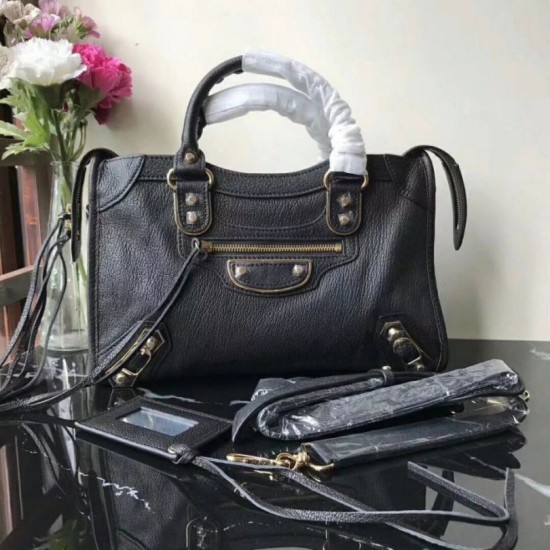 Replica Borsa Balenciaga Classic Metallic Edge City agnello nera Replica Borsa Balenciaga Classic Metallic Edge City agnello nera