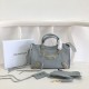 Replica Borsa da città Balenciaga Classic con bordo metallizzato azzurro Replica Borsa da città Balenciaga Classic con bordo metallizzato azzurro