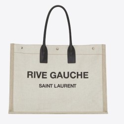 Borsa tote YSL Saint Laurent Rive Gauche Beige