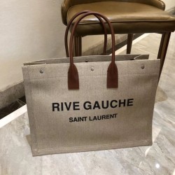 Borsa tote YSL Saint Laurent Rive Gauche grigia