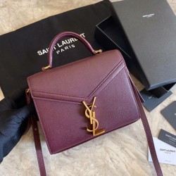 Claret borsa media Yand Saint Laurent Cassandra