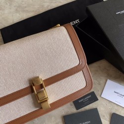 Borsa in pelle liscia YSL Saint Laurent Carre Borsa in pelle liscia YSL Saint Laurent Carre