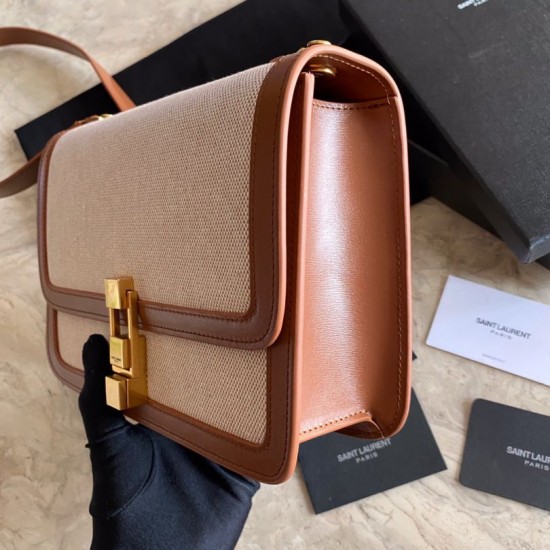 Replica Borsa in pelle liscia YSL Saint Laurent Carre Replica Borsa in pelle liscia YSL Saint Laurent Carre