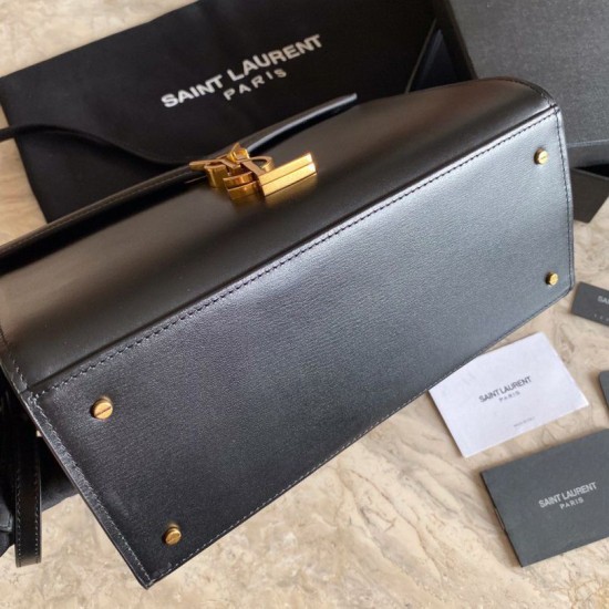 Replica Borsa media Cassandra YSL Saint Laurent nera Replica Borsa media Cassandra YSL Saint Laurent nera