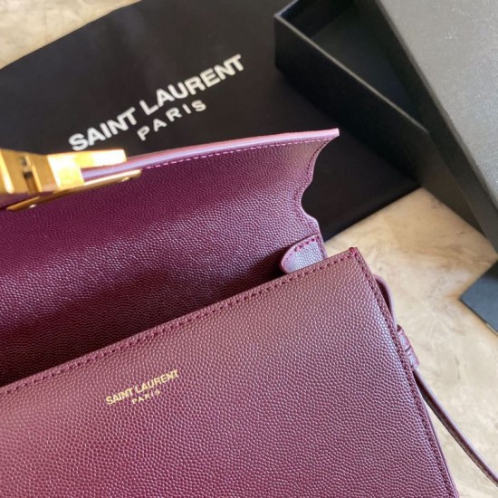 Replica Claret borsa media Yand Saint Laurent Cassandra Replica Claret borsa media Yand Saint Laurent Cassandra