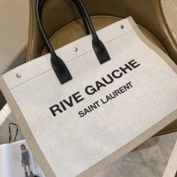 Borsa tote YSL Saint Laurent Rive Gauche Beige
