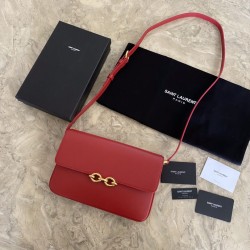 YSL Saint Laurent Le Maillon Satchel Bag Rosso