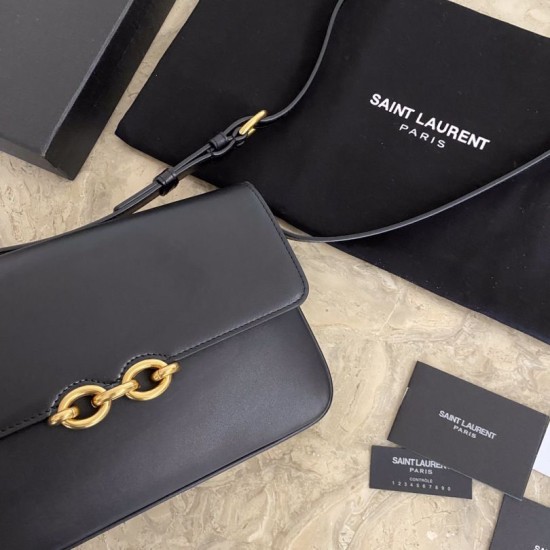 Replica Borsa a tracolla YSL Saint Laurent Le Maillon nera Replica Borsa a tracolla YSL Saint Laurent Le Maillon nera