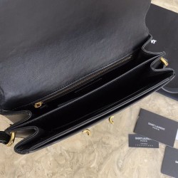 Borsa a tracolla YSL Saint Laurent Le Maillon nera