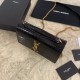 Replica Borsa YSL piccola in coccodrillo nero oro